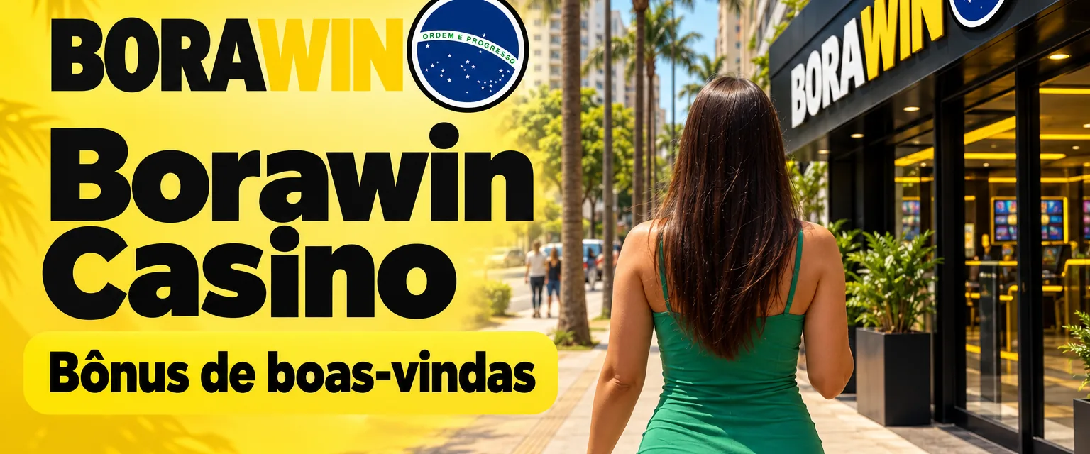 Banner do Borawin Casino com bônus de boas-vindas de 100% até R$ 3.000 e depósito via Pix